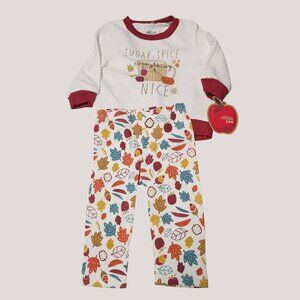 Chick Pea Baby Girls 2-Piece Fall Leaf Pajama Set Size 3-6M Cotton Blend